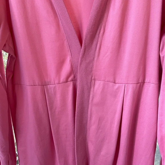 MUK LUKS the original open front cardigan size L. L/S in dusty rose color. EC - Picture 10 of 11